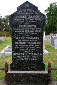 Photograph - Digital Image, Headstone of James and Elizabeth Black, 20/07/1904