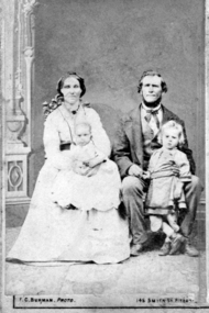 Photograph - Digital image, Charles and Ellen Partington with James and Robert, 31/01/1857