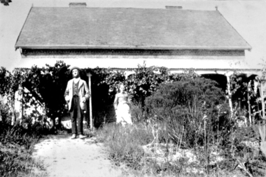 Photograph - Digital image, Charles and Ellen Partington at Willis Vale, 1878c