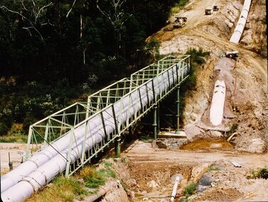Photograph - Digital image, New pipeline replacing Watts Reservoir aqueduct, 1977_