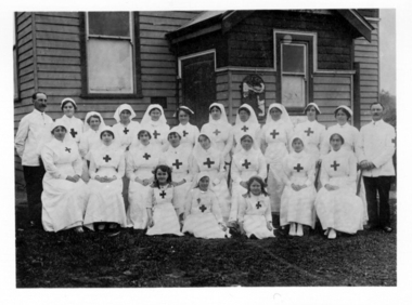 Photograph - Digital Image, Red Cross group at Rechabite Hall Greensborough (World War I), 03/11/1917