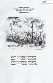 Genealogical Document, Maternal ancestors of Valerie Joan Wilson (nee Rolfs) 1936, 02/11/1936o