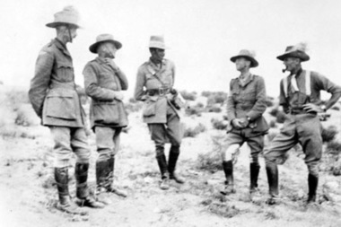Photograph - Digital image, Leslie Cecil Maygar and group of soldiers, 1900c