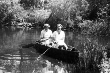 Photograph - Digital image, Canoeing on Plenty River in 1937, 1937_