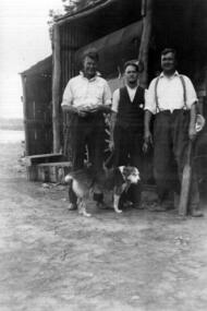 Photograph - Digital Image, Len McDowell and others and dog Rover, 1930s