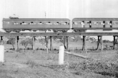 Photograph - Digital image, Train on Eltham Trestle Bridge 1935, 1935_