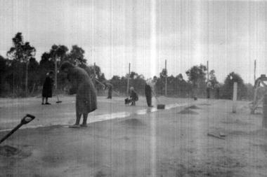Photograph - Digital image, Group Playing Tennis at Plenty, 1933, 1933_