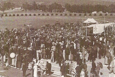 Photograph - Digital image, Loyola Seminary 2 [opening/dedication day crowd] 1934, 01/08/1934