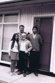 Photograph - Digital Image, Greensborough Lions Club members with exchange students 1960s, 1960s