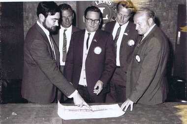Photograph - Digital Image, Greensborough Lions Club members [5 men], 1960s