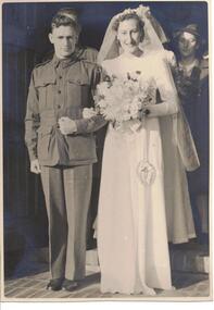 Photograph - Digital image, Harry and Lorna Cooling [wedding], 1915c
