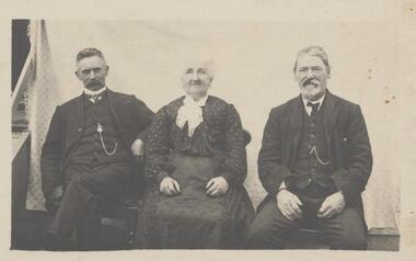 Photograph - Digital image, John and Caroline McLaughlin and Frank Oxley, 1910c