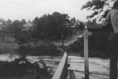 Photograph - Digital Image, Plenty River in flood 1972 Flintoff Street Crossing (2), 1972_