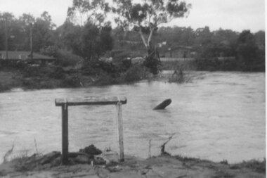 Photograph - Digital image, Plenty River in flood 1972 at Rand Street crossing (3), 1972_