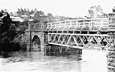 Photograph - Digital Image, River's up on Greensborough Bridge, 1910c