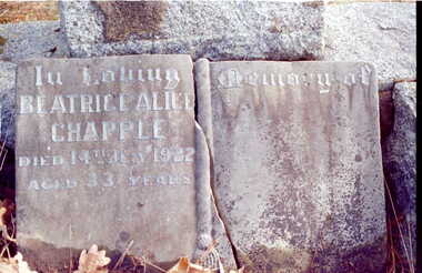 Photograph - Digital Image, Grave of Beatrice Alice Chapple, Greensborough Cemetery, 14/07/1922