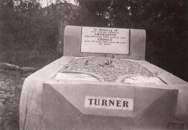 Photograph - Digital Image, Grave of Charlotte Turner and George Turner, Greensborough Cemetery, 25/8/1944