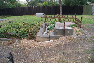 Photograph - Digital image, Greensborough Cemetery [view of damage], 04/10/2011