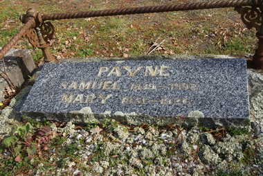 Photograph - Digital Image, Grave of Samuel Payne and Mary Payne, Greensborough Cemetery, 30/09/1892
