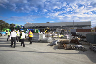 Photograph - Digital image, Watermarc under construction: Outside view of worksite, 18/05/2012