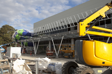 Photograph - Digital image, Watermarc under construction: View of building exterior [worksite], 18/05/2012