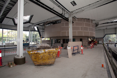 Photograph - Digital image, Watermarc under construction: Interior, worksite with skip, 18/05/2012