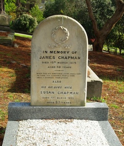 Photograph - Digital Image, Grave of James Chapman and Susan Chapman, Greensborough Cemetery, 15/03/1875