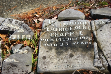 Photograph - Digital Image, Grave of Beatrice A Chapple and, Grave of David E. Wheeler Greensborough Cemetery, 14/07/1922