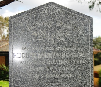 Photograph - Digital Image, Grave of Hugh Rennie Duncan, Greensborough Cemetery, 31/12/1913