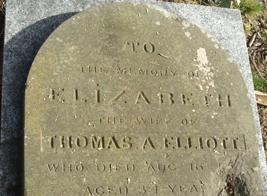 Photograph - Digital Image, Grave of Thomas A Elliott and Elizabeth Elliott, Greensborough Cemetery, 01/12/1880