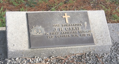 Photograph - Digital Image, Grave of John Huxley Carse, Greensborough Cemetery, 02/10/1926