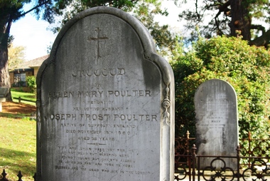 Photograph - Digital Image, Grave of Joseph Frost Poulter, Greensborough Cemetery, 18/11/1880