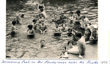 Photograph - Digital image, Swimming pool, Plenty River 1952, 1952_