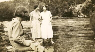 Photograph - Digital image, Myrtle McLaughlin and friends 1935, 1935_