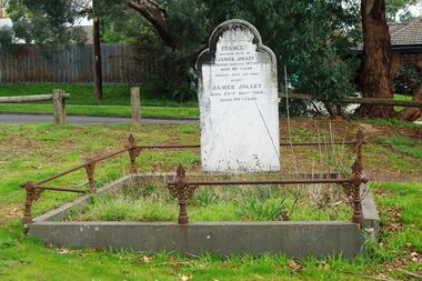 Photograph - Digital image, Grave of Frances Jolley and James Jolley , Greensborough Cemetery, 14/05/1912