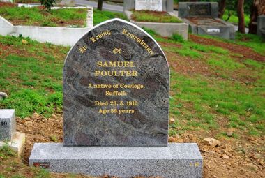 Photograph - Digital image, Grave of Samuel Poulter at Greensborough Cemetery, 23/05/1910