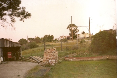 Photograph - Digital image, View from Alan Partington's "Alwyn" Farm Shed looking towards Hailes Street, 1950c