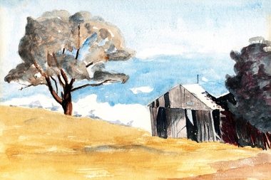 Painting - Digital image, Barn at Willis Vale, 1920c