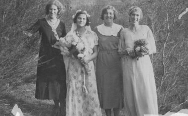 Photograph - Digital image, A make believe wedding, 1932c