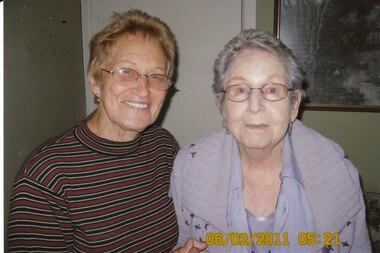Photograph - Digital image, Faye Fort and auntie Lil Colston, 06/02/2011