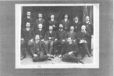 Photograph - Digital image, Herb Medhurst in group, 1905c
