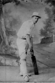 Photograph - Digital Image, William Partington at cricket, 1892c
