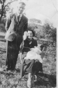 Photograph - Digital image, Alan and Wyn Partington [and infant], 1934c