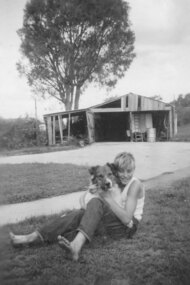 Photograph - Digital image, Partington Boy with pet dog Bruno, 1955c
