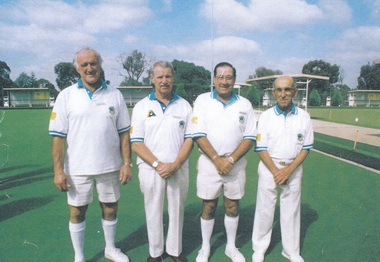 Photograph - Digital image, Trevor Partington at bowls, 1990c