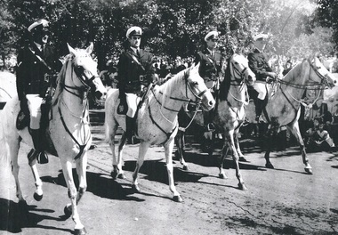 Photograph - Digital image, Trevor Partington and mounted Police, 1960c