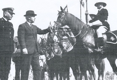 Photograph - Digital image, Trevor Partington and mounted Police, 1960c