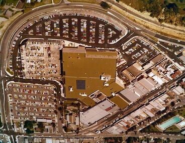 Photograph - Digital image, Early Greensborough Plaza aerial view, 1979c