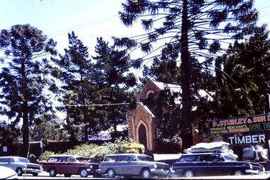Photograph - Digital image, Methodist Church and Stubleys Main Street, Greensborough, 1970c