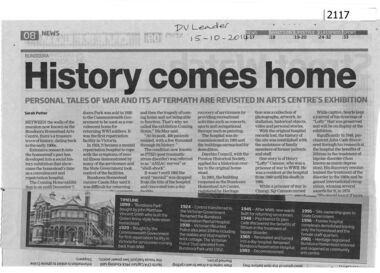 Newspaper Clipping, History comes home, 15/10/2014